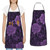 EVANEM Waterproof Apron with Neck Strap Adjustable Bib for Kitchen Purple Chef Aprons for Women Men Cooking