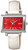 Casio Women's Core LTP1332L-7A White Leather Quartz Watch with Red Dial