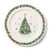 Sur La Table Snowy Village Tree Dinner Plate, Green