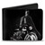 DC Comics Wallet, Bifold, The Batman and Batcycle Pose Black White, Vegan Leather