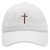 JPAK Cross Premium Dad Hat Embroidered Baseball Cap Christian Jesus White