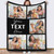 LOSARON Custom Photo Bed Blanket for Dad Mom Grandpa Grandma, Customized Picture Collage Throw Blanket for Anniversary Wedding Personalized Bed Blanket for Birthday Christmas with Text Picture