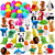 UFUNGA 24 Pack Prefilled Easter Eggs for Kids with 48 Animal, Pencil Erasers Easter Basket Stuffers Prefilled Easter Egg Toys