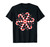Candy Cane Shirt Christmas Snowflake Pattern T-Shirt