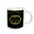 3dRose mug_39512_1"Black and Gold Sweet 16 Happy Birthday" Ceramic Mug, 11 oz, Multicolor