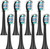Replacement Toothbrush Heads Compatible with Philips Sonicare Electric Toothbrush DiamondClean C2 G2 W 4100 5100 HX9023 ProtectiveClean Plaque Control, 8 Pack Black