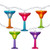 Northlight YS18856 10-Count Vibrantly Margarita Glass Summer Outdoor Patio Christmas Light Set White Wire, 7.5', Multi-Colored