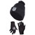 Ultra Game Standard Hat Gloves Set, Black, One Size