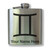 Stainless Steel Flask, Zodiac Sign Gemini, Personalized Engraving Included
