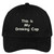Trendy Apparel Shop This is My Drinking Cap Embroidered Brushed 100% Cotton Baseball Cap - Black