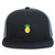 Armycrew Youth Kid's Pineapple Patch Flat Bill Mesh Back Snapback Trucker Cap - Black Grey