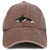 Trendy Apparel Shop Orca Killer Whale Embroidered Washed Cotton Adjustable Cap - Chocolate