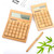 Desktop Calculator, COIWAI Bamboo Desk Calculators with Large LCD Display Big and Sensitive Button 12 Digit, Solar and Battery Dual Power Basic Standard Functional for Home Office Creative Design