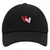 JPAK Heart Premium Dad Hat Embroidered Baseball Cap Cute Black