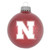 RFSJ Nebraska Blown Glass Ornament, Red