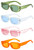 BOJOD Trendy Rectangle Sunglasses for Women Men green Chunky Frame 90s Y2K Rectangular colored bulk Sunglasses