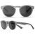 Lasiyanor Lightweight TAC Round Polarized Sunglasses TR90 Frame Trendy Designer Sun Glasses Men and Women