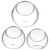 Plant Holder 3pcs Plant Terrarium Display Slant Cut Bubble Bowl Glass Tabletop Succulent Air Plant Planter Globe 8cm 10cm 12cm Glass Terrarium