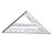 Utoolmart 7-inch Rafter Square Carpenter Layout Tools Aluminum Triangle Ruler Protractor Woodworking Square Gray