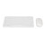 Wireless Keyboard Mouse Combo, 2.4G Key and Mouse Set Ergonomic Compact Wireless Keyboard, Silent Mouse with USB Receiver for Desktop Laptop Office (White)