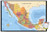 Trends International Map - Mexico Wall Poster, 22.375" x 34", Premium Poster & Mount Bundle