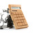 Desktop Calculator, Bamboo Desk Calculator Solar Battery Dual Power, 12 Digit LCD Display 18 Buttons, Standard Students Calculator for Office, Home