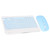 Bluetooth Keyboard and Mouse Combo, 10 inch Computer Keyboard USB Ultra Slim Portable Rechargeable Wireless Mouse Keyboard Set with DPI Mouse for Computer PC Phone Tablet(Sky Blue)