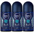 Nivea Men Dry Fresh Deodorant Roll On, Free Alcohol, Antiperspirant, 48 Hour, Pack Of 3