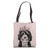Bernedoodle with Floral Headband Doodle Dog Mom Tote Bag
