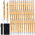 Roowest 60 Pcs Bible Verse Ballpoint Pen Wood Bamboo Christian Pen Retractable Inspirational Scripture Ballpoint with Black Ink, Velvet Bags for Church Christian Pastor Office Supply Religious Gift