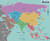 Gifts Delight Laminated 17x14 Poster Map of Asia