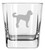 MIP Brand 12 oz Square Base Rocks Whiskey Double Old Fashioned Glass Labradoodle