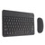 Yoidesu Bluetooth 3.0 2.4G Dual Mode Keyboard and Mouse Set, Wireless Keyboard and Mouse Combo with 10 Inch Keyboard for iOS Android Windows Devices (Black)