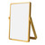 Beavorty Desktop Mirror Standing Table Mirror Wood Cosmetic Mirror Table Mirror Tabletop Makeup Mirror Vanity Mirror for Desk Wood Decor Silver Mirror - Wood Make up Office Standing Mirror