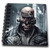 3dRose Bold Man Cyberpunk Cyborg. Head Gadgets, Leather Jacket, Night... - Drawing Books (db-377029-3)