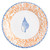 Shell Toile Dinner Plates in Coral & Blue - 8 Per Package, 2 Packages