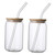 Hemoton 2pcs Straw Glass Juice Beer Cup Beverage Cup with Lid Cup with Straw Coffee Glass Cup with Lid and Straw Cups Coffee Mug with Lid Straw Cup with Lid Woman Travel Mug Frosted Wooden
