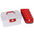 Storage Organizer - Medicine Box Plastic First Aid Box Empty - Family Emergency Kit Medication Storage Organizer Medicine Cabinet Storage Pill Case with 6Pcs Travel Empty First Aid Pouch Bag