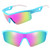 FEISEDY Men Sunglasses, Polarized Cycling Sunglasses, UV400 Sports Baseball Running Fishing Hiking Shades B2372,Blue/Purple