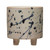 Creative Co-Op Stoneware Footed Planter with Splatter Design, White & Blue (Holds 5" Flower Pot