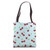 Cherries & Polka Dots on Blue Tote Bag