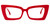 Zeelool Retro Acetate Thick Rectangle Eyeglasses Frame for Women with Clear Lens Newell VFP0236-03 Red