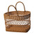 Hoement Picnic Basket Storage Basket Portable Fruit Wicker Basket with Fruit Bowl Candy Bowl Picnic Basket Easter Basket Groceries Daily Supplies Handheld Plastic Woven Basket Travel