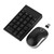 2.4GHz Wireless Keyboard Mouse Set, 1200DPI Optical Mouse + 22-Key Numeric Keyboard + Nano Receiver, Lightweight and Portable, for Computer Accessories