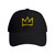 Basquiat Crown Embroidered Classic Sandwich Cap,Cotton Made Adjustable Baseball Cap Dad Hats Sun Cap for Unisex