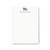 Customized American Flag NOTE PAD, Optional Envelopes, Patriotic Men or Womens Stationery - AMERICAN FLAG NOTEPAD