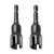 2pcs Slotted Butterfly Bolt Socket Wrench 6.35mm Hex Shank Socket Adapter Nut For Power Tool Slotted Electric Screwdriver