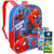 Marvel Spiderman Backpack for Kids - Bundle with 16" Spiderman Backpack Plus Spiderman Stickers for Boys and Girls (Spiderman School Supplies)