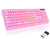 Klim Chroma Wireless Gaming Keyboard RGB - Rechargeable Battery - Quick and Quiet Typing - Water Resistant Backlit for PC PS5 PS4 Xbox One Mac - Pink (Renewed)