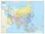 Cool Owl Maps Asia Continent Wall Map Poster (Laminated 32"x24")